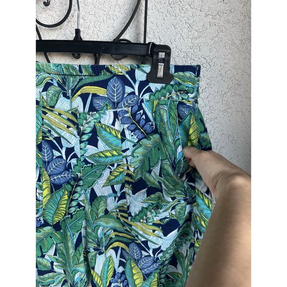 Soft Surroundings Linen Blend Collard Shirt & Shorts Set -Top L -Bottom M- Multi - Picture 4 of 8